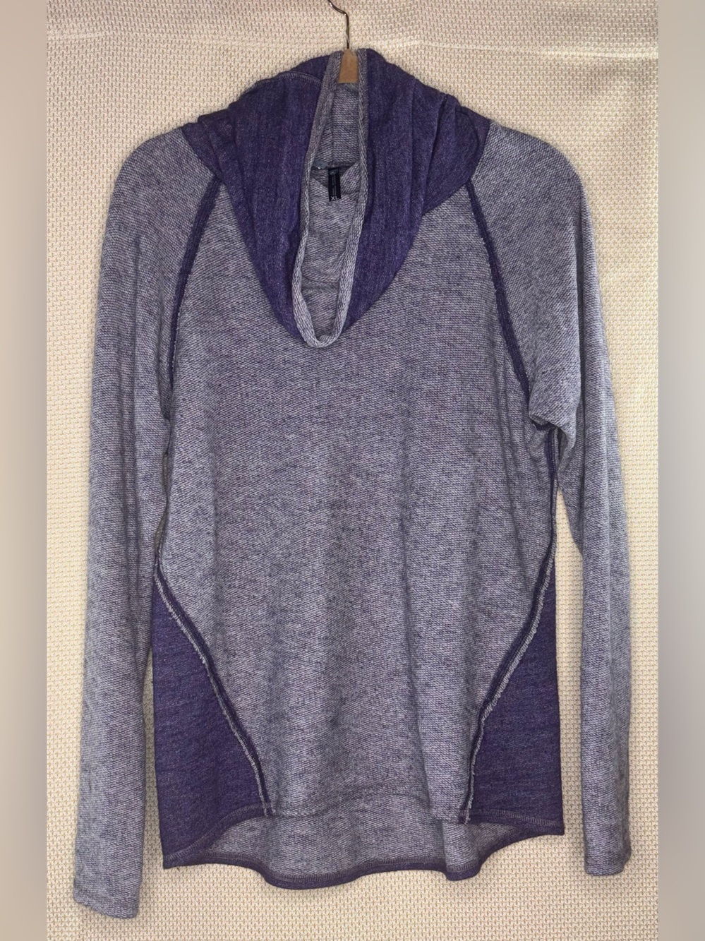 KÜHL Nova Cowl Neck Pullover Sweater Purple Gray Heathered XL